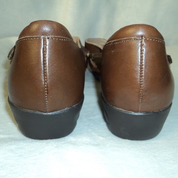 NWOT Earth Origins Women's 11 M Rosie Sandals Shoes Brown Leather Peep Toe - Picture 6 of 13